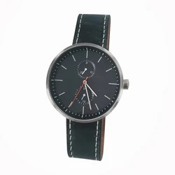 42mm stainless steel leather quartz movement wristwatch factory custom watch mens