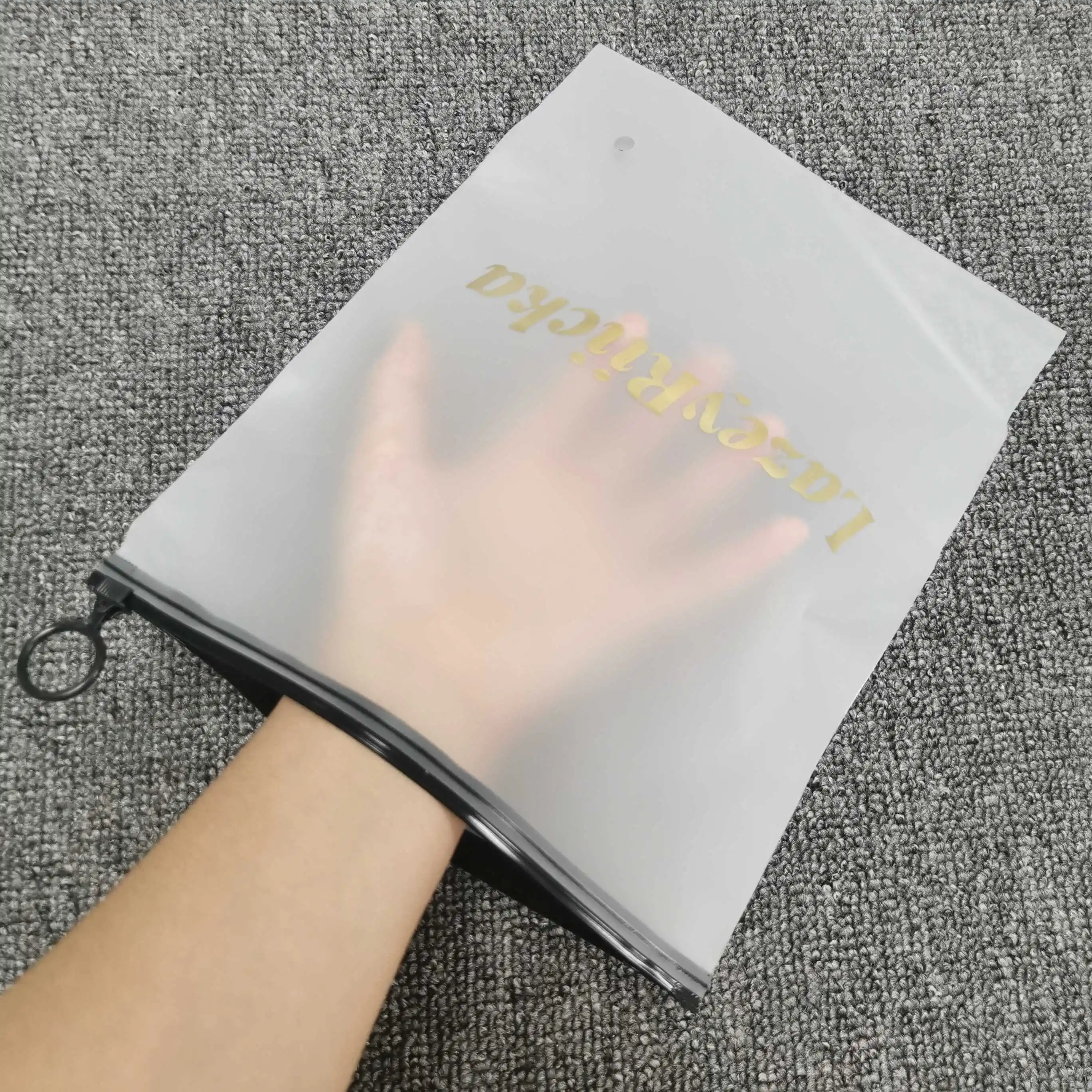  Прозрачные матовые пластиковые пакеты на молнии с логотипом под заказ для бикини-бара упаковочный пакет