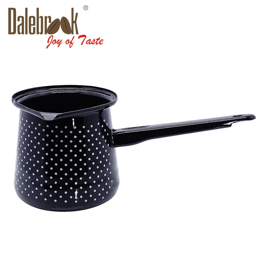 
Dalebrook Turkish Coffee Pot Arabic Coffee Warmer Greek Cezve Ibrik Enamel Ceramic Coffee Mug Cup Tea Milk Pot Cookware Set 