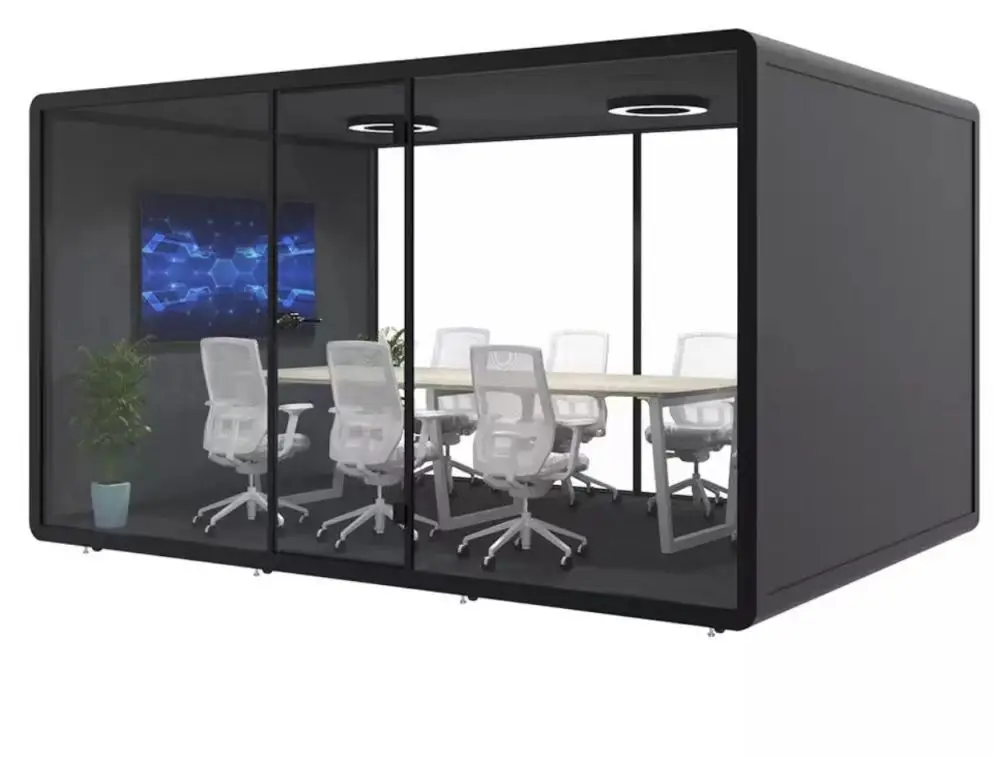 Exclusive High End Silent Four Person Soundproof Enclosed Office Meeting Room