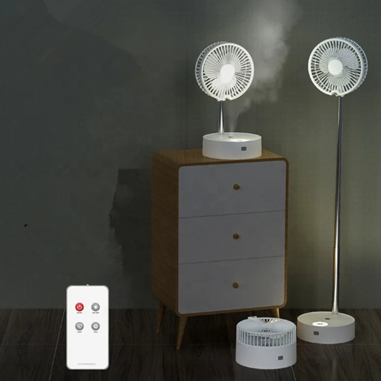 
Explosive products WIth Remote Control Shaking Head FoldingTelescopic Fan Water Spray Rechargeable Foldable Fans 