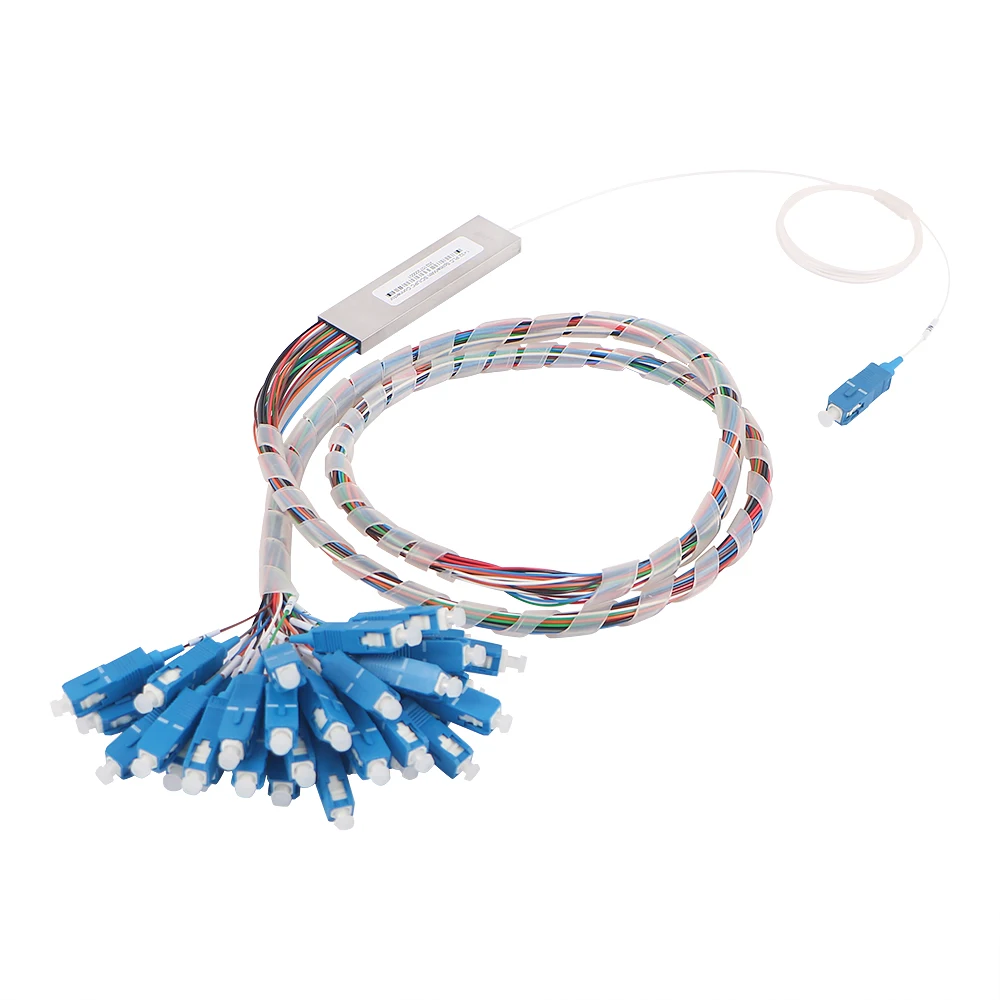 1*32 Steel Mini Tube Type PLC Splitter For CATV Network & FTTxSystem & Passive Optical Networks