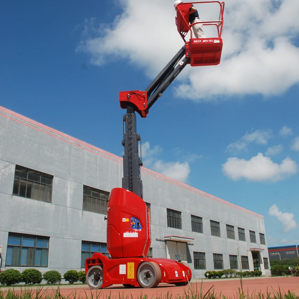 MPI10J  Single Mast 10m Telescopic Self-propelled Aerial Work Platform 200kg