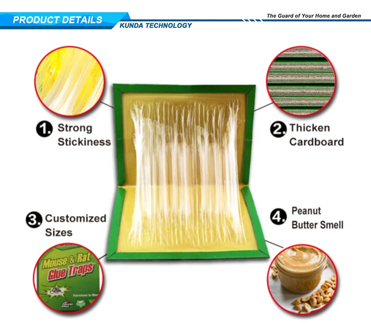 Factory Strong Stickiness Custom Sticky Adhesive Rat Mouse Glue Board Trap