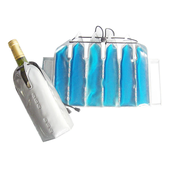 Reusable wine gel cold cooler cooling sleeve refrigerator