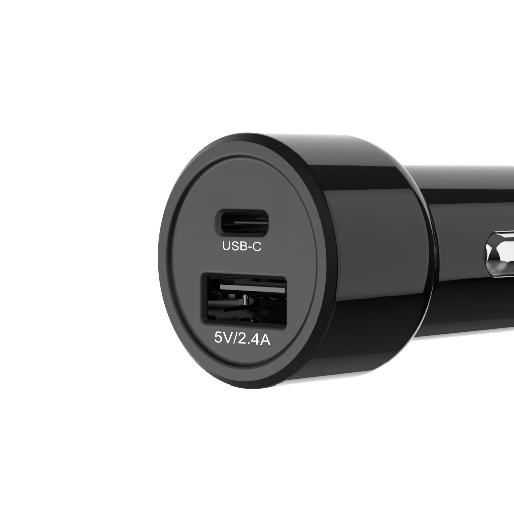 Super speed 5v 3a type C mobile phone car charger 4pin 2-port for digital camera