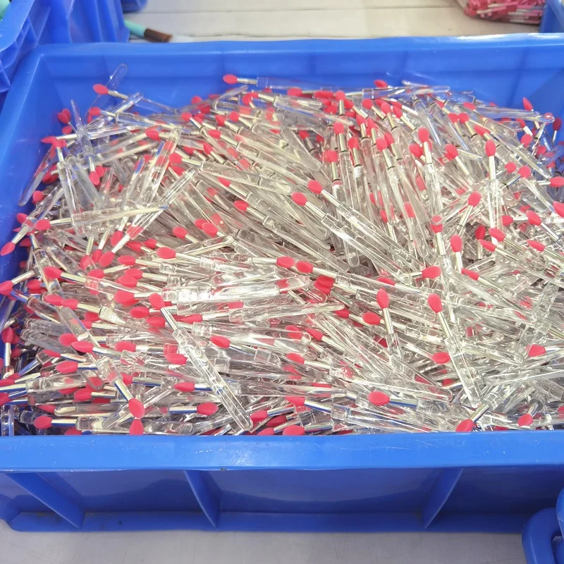 Nail Art Silicone Applicator Sticks Reusable Chrome Glitter Application Manicure Tool Easy to Apply Pigment Silicone Nail Brush