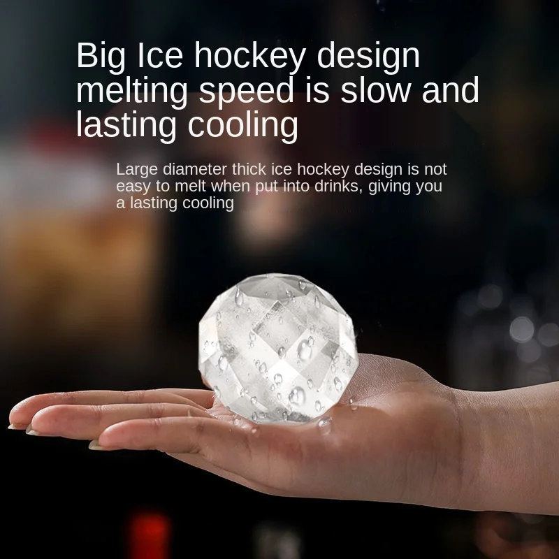 
Factory manufacturer ice hockey mold whisky round plastic silicone ice hockey grinder DIY ball mold 