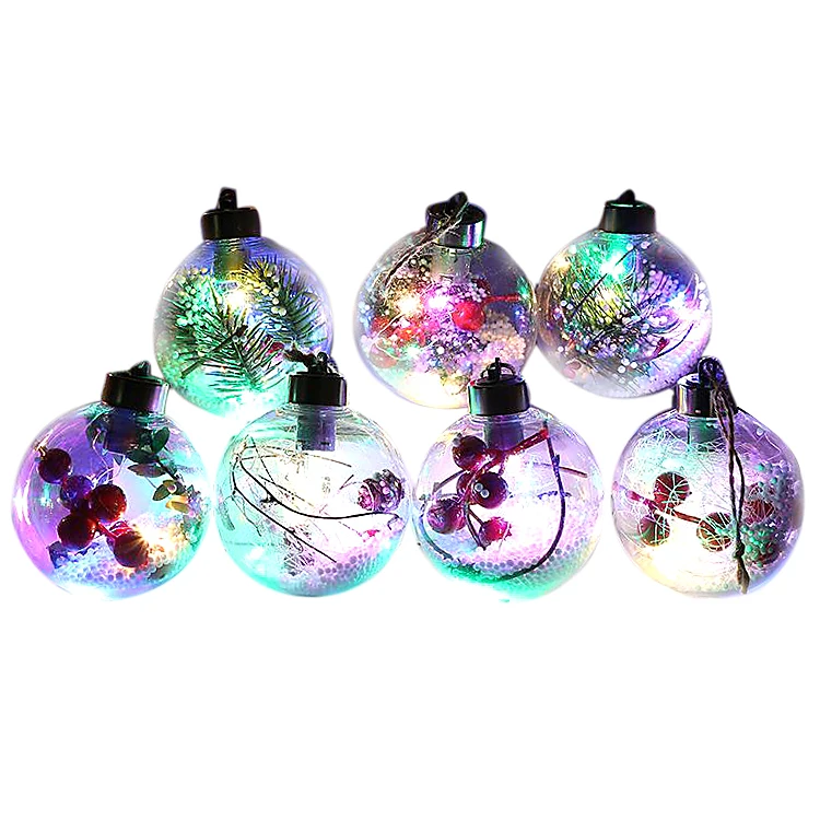 Christmas Transparent Ball Candy Boxes Romantic Design Christmas Decorations Transparent Ball Can Open Plastic Bauble Ornament