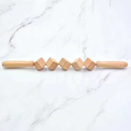 Dredge meridian massage stick shoulder and neck wooden roller stick