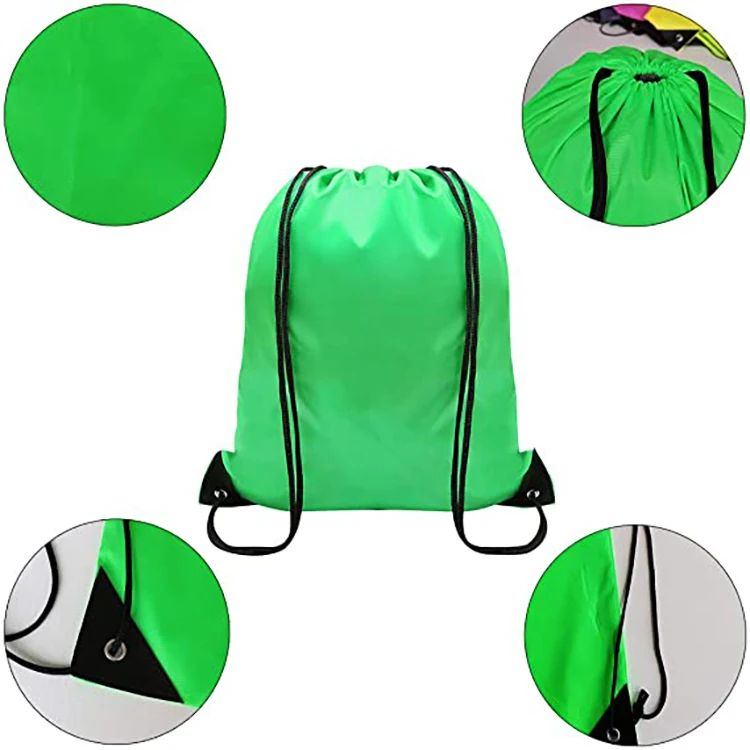 Wholesale Nylon Cinch String Sport Bag Hiking Bulk Drawstring Backpack