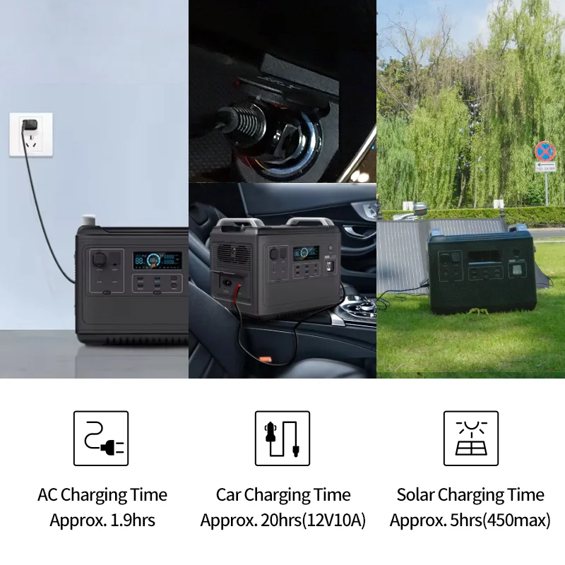 2000W/2048Wh  portable power station with solar panel for sale home energy storage battery