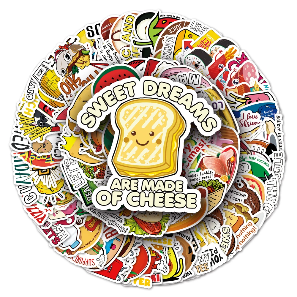 100Pcs 2023New Small Fresh Arabesques RC INS Sticker Cartoon Waterproof PVC Car Sticker