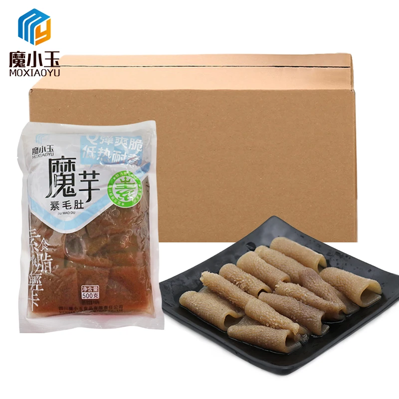 Low Price Wholesale Slimming Food Low Calories Organic Tasteless Hotpot Food Halal Vegetarian Black Konjac Tripe