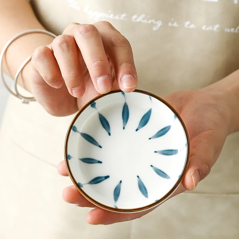 Small Size Japandi Style Hand Painted Sauce Dishes Restaurant Tableware