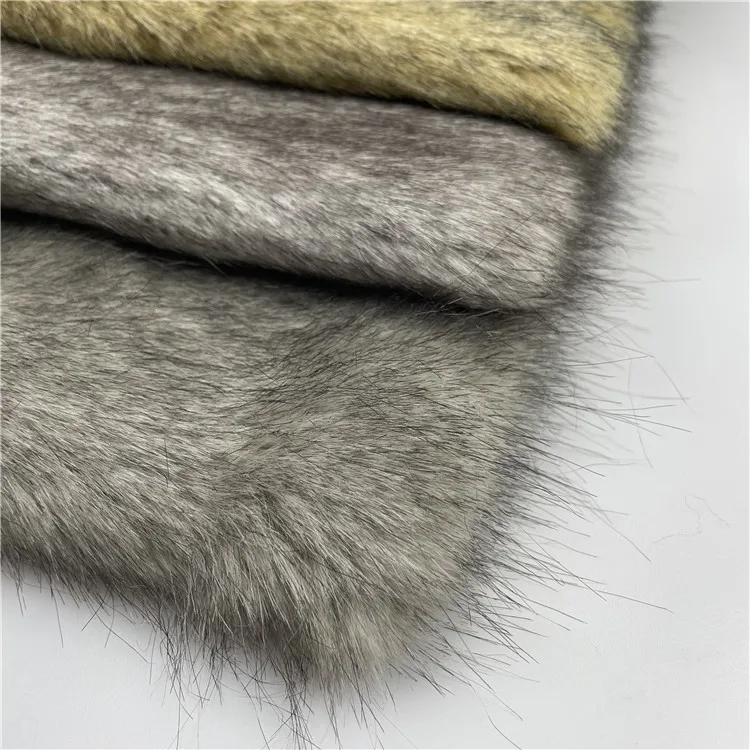 high quality brown synthetic fur fox fur for collar