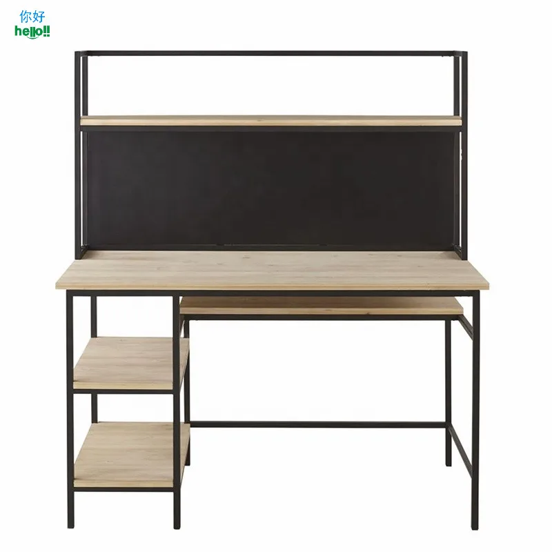 Desktop Bookshelf Steel Wood Integrated Desktop Computer Desk For Student With Bookshelf Bookcase Metal Living Room Furniture