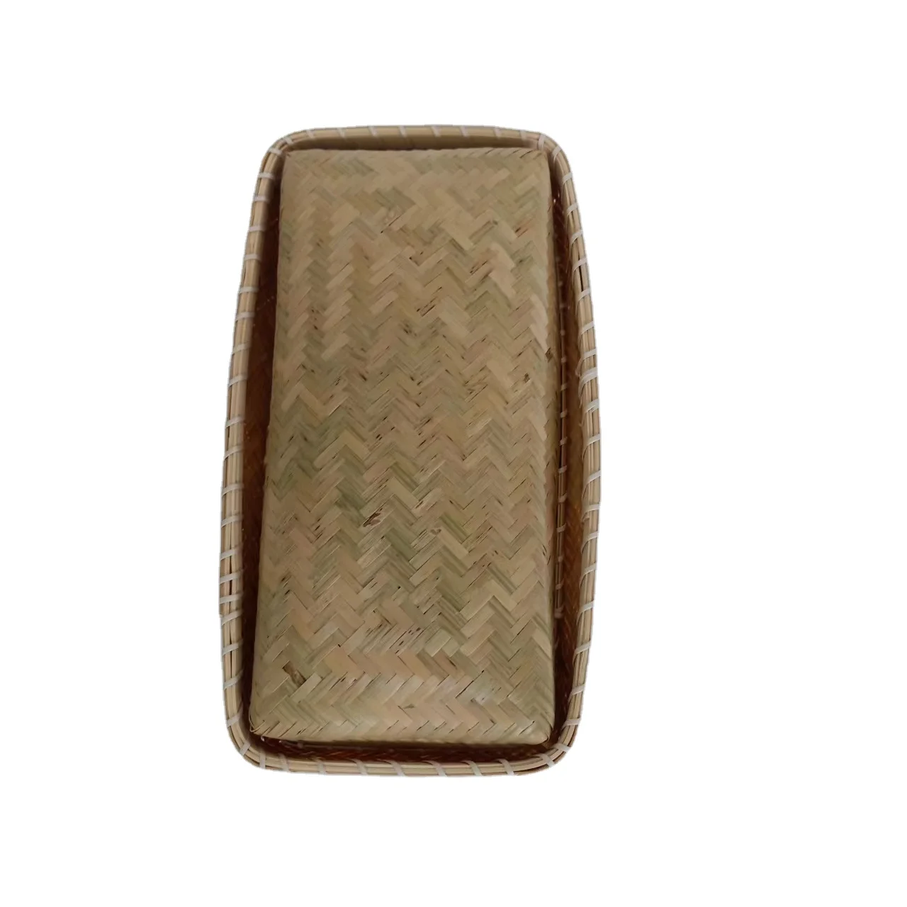 Bamboo Basket Woven Hand Made Square Storage Basket For Home Support for custom