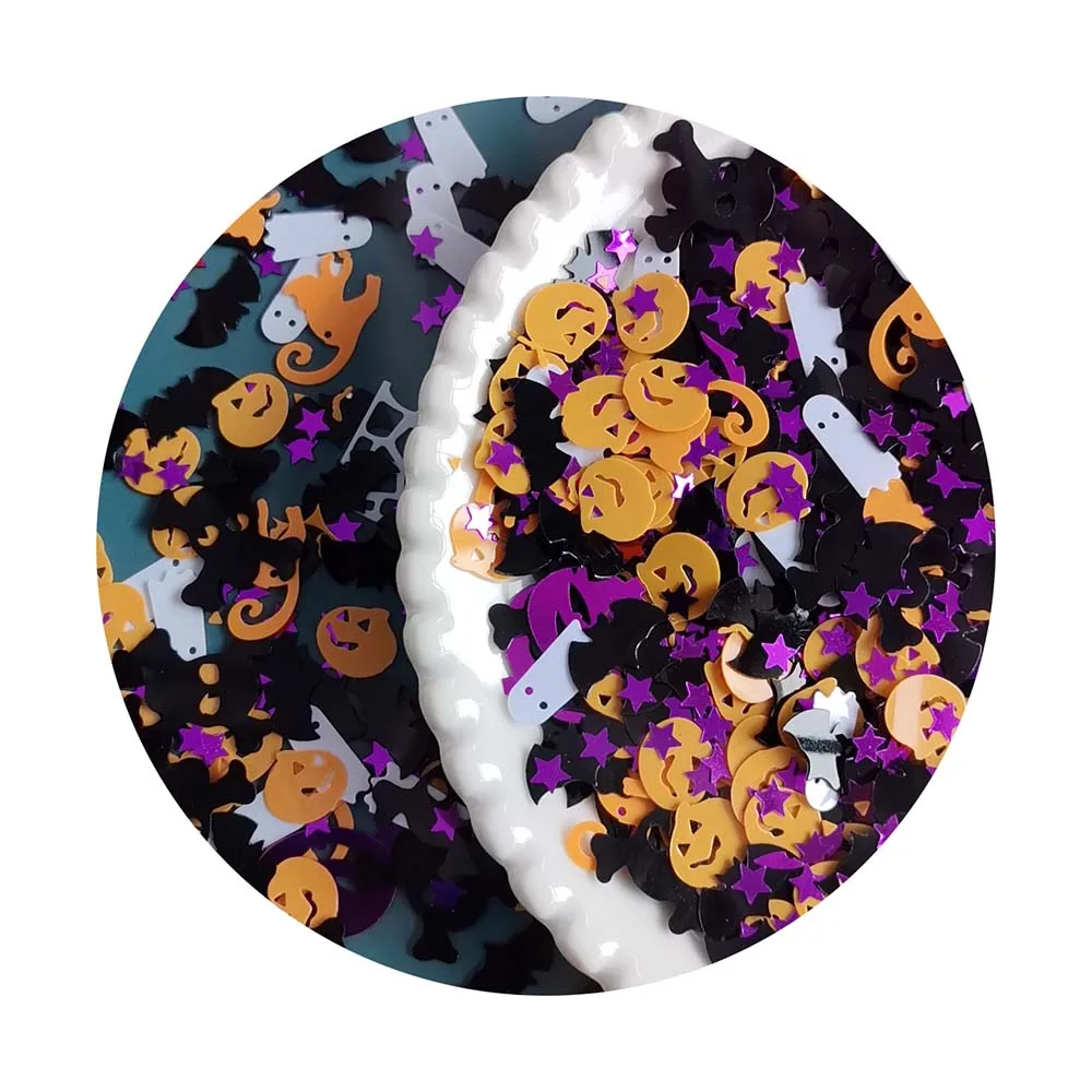 Halloween Mixed Spider Festive Glitter for Seasonal and Holiday Decor Cup Vase Craft Projects Slime DIY Fillers Flakes