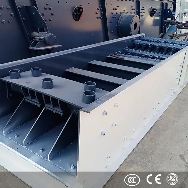 Low cost stainless steel grizzly hopper linear vibrating feeder for stone crusher