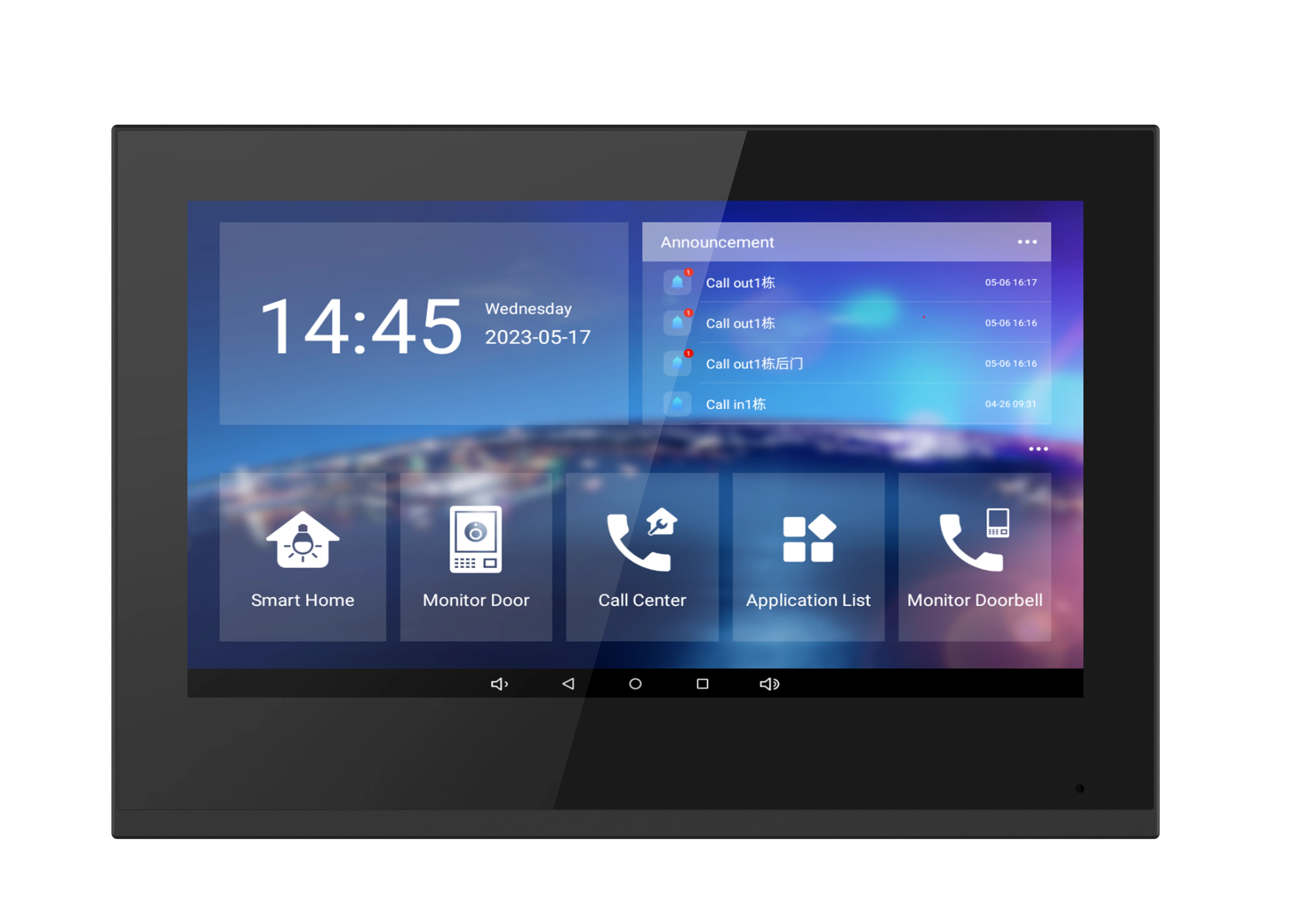 10INCH  Indoor Monitor Tuya Zigbee Smart Home Control Video Door Phone