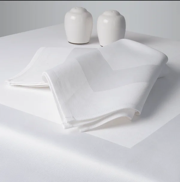 55cm x55cm satin band cotton table napkins