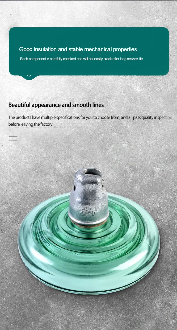 High Quality Glass Insulators for High Voltage Applications Factory Manufacturing