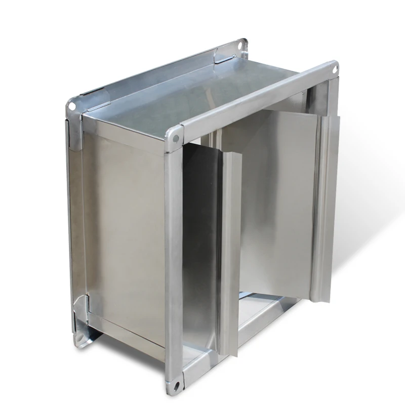 Stainless steel square ventilation duct check valve globe valve air flow control valve