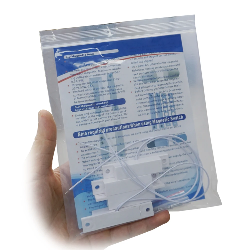 White/Brown color Wired NC surface mounted Magnetic Alarm Window Door Contact Sensor Detector Reed Switch