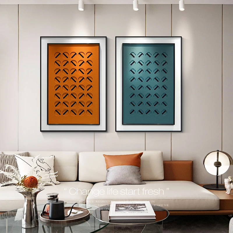 JZ Morden Decoration Handmade Three-Dimensional Abstract Geometric Texture Painting Wall Art Sandstone 3D Mixed Media Artwork