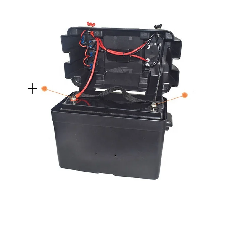 Good Quality Underground Plastic Solar Storage LED Voltmeter 2 x USB Output 12V 16A Battery Box