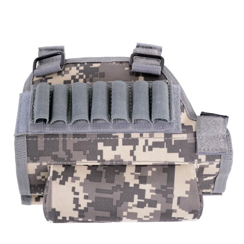 Hunting Shell Holder Buttstock Hunting Shooting Tactical Army Buttstock Portable Adjustable Tactical Buttstock Ammo Pouch
