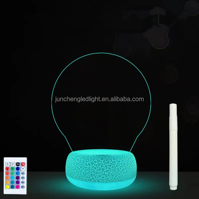 clear acrylic led night light note board