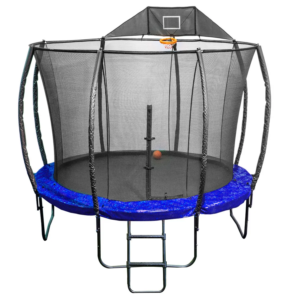 Оптовая продажа, синий, OEM, индивидуальный цвет, Круглый уличный батут с защитной сеткой для продажи, дешево, 8 футов, 10 футов, 12 футов, 14 футов, 15 футов