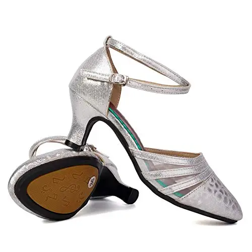 Женские латинские танцевальные туфли с блестками