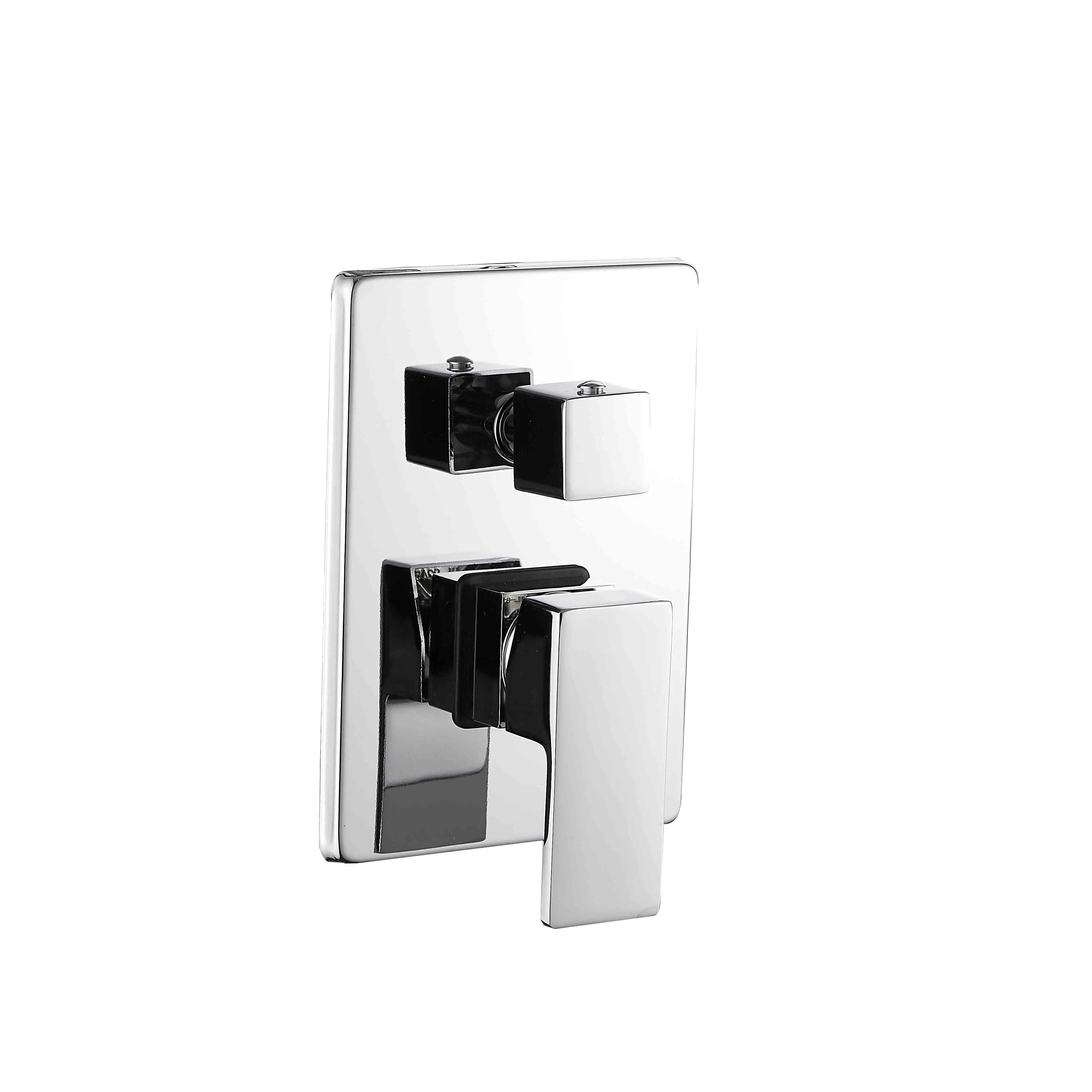 
Квадратный скрытый смеситель для душа HUADIAO, смеситель для воды для ванны, смеситель для душа с четырьмя функциями 