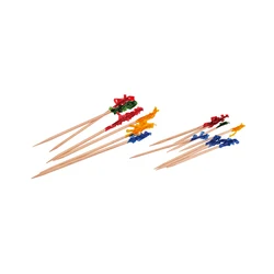 Paper Cocktail Parasols Mini Umbrellas Drinks Picks Wedding Party Sticks Table wooden Toothpicks Decoration