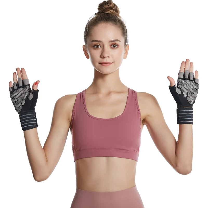 gym mitts breathable half finger workout fitness exercise weight lifting mitts