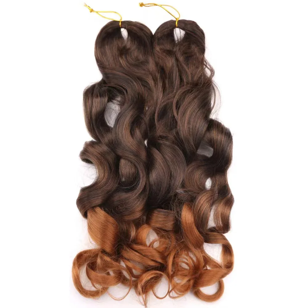 wholesale price150g 24inch French Curly Crochet Braiding Hair Pony Style Spiral Curly synthetic braiding hair