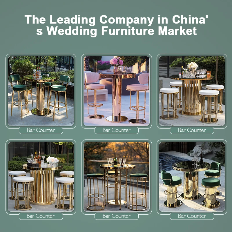 D.E Events High-quality wedding events mobile portable height high LED lighting bar table for party