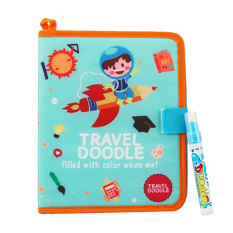 Mess-Free Clean Magic Drawing Board Water Painting Pen Kit Custom Doodling Mat Activity Books Set for Kids Toys
