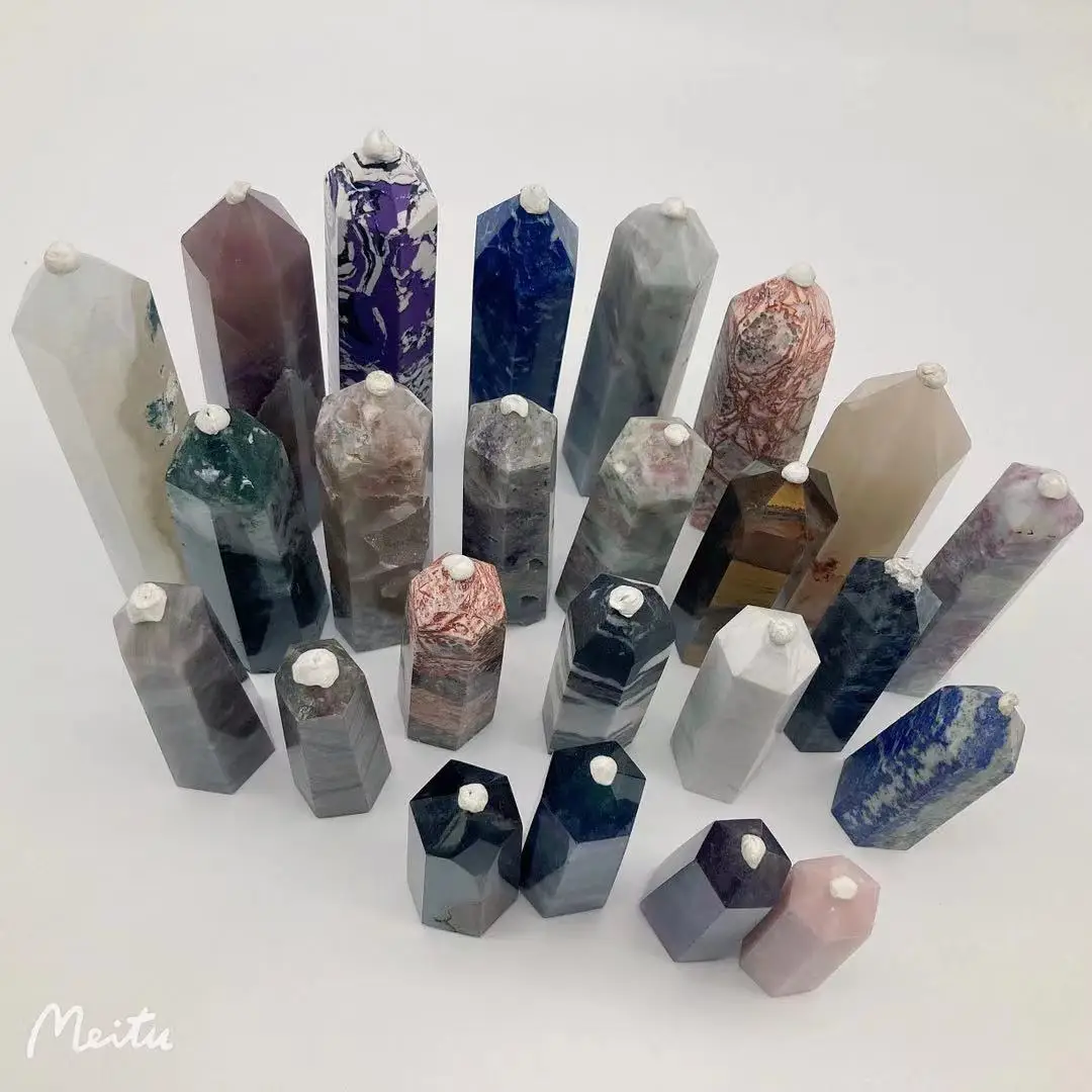 Горячая Распродажа натуральный драгоценный камень фэн-шуй лечебный камень народное ремесло мечта аметист Хрустальная палочка башня точка