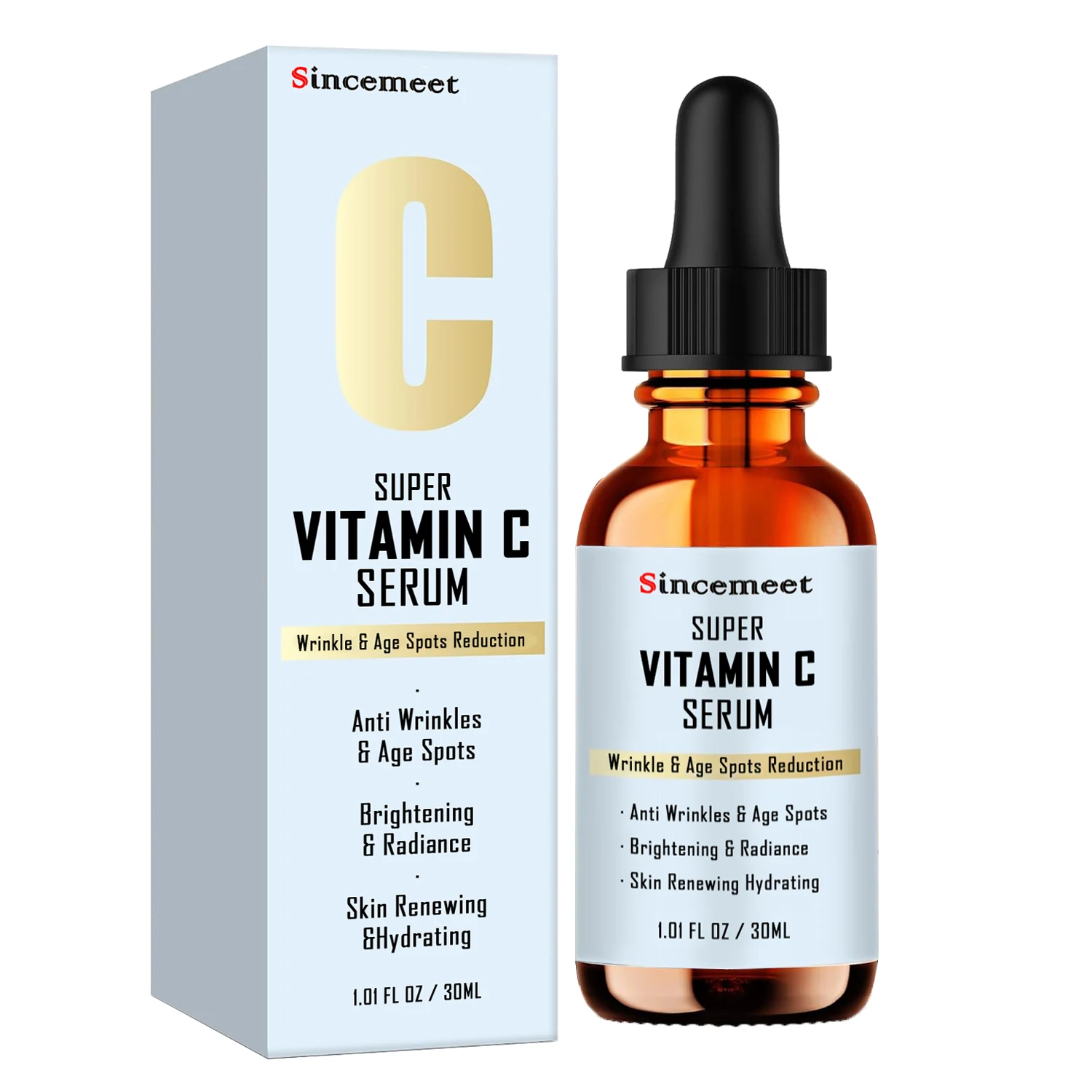 Face Care Serum Beauty Hot Sale Facial Vitamin C Brightening Serum With Vitamin E Hyaluronic Acid Serum For Face