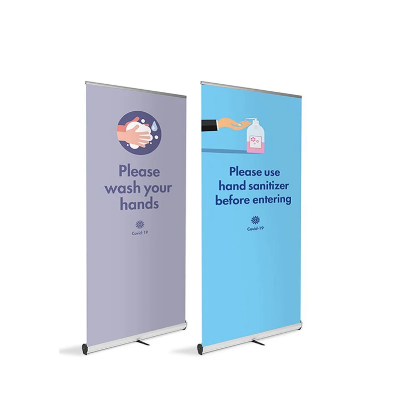 High Quality 80*200cm Aluminum Exhibition Roll Up Banner Economical Roll Up Display