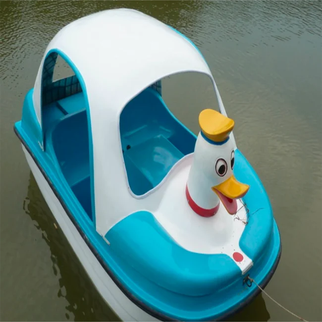 Automatic Water fiberglass swan paddle power pedal 2 seat boat used for sale for sale with CE approved