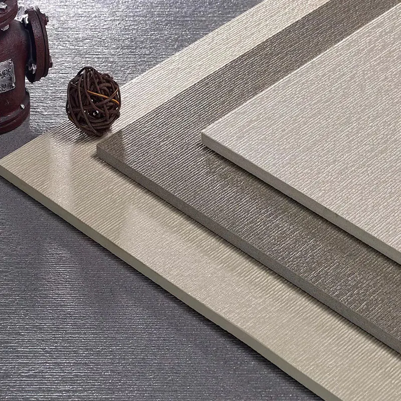 High Quality 3d Silk Look Brushed Texture White and Beige Non-Slip Full Body Porcelain Wall and Floor Tile