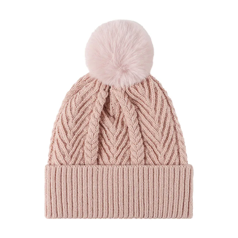 ALLCH Jacquard Beanie Hat for Women Autumn Winter Warm Thickened Fashion Knit Hat Ear Protector Free Size Printed Pattern