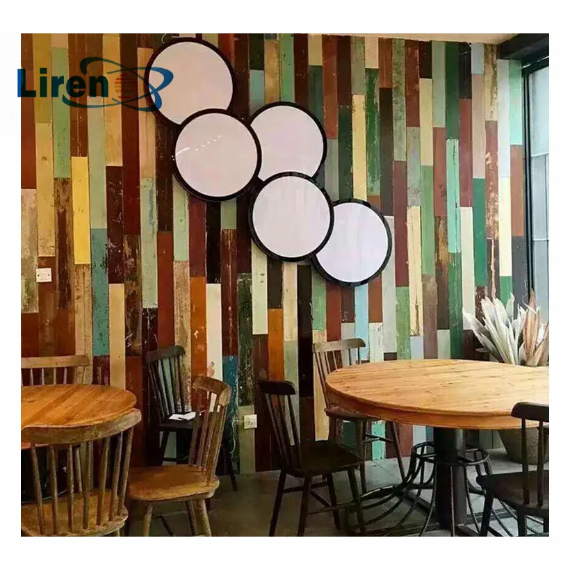 Reclaimed wood flooring distressed wood vintage old wood panel wall cladding