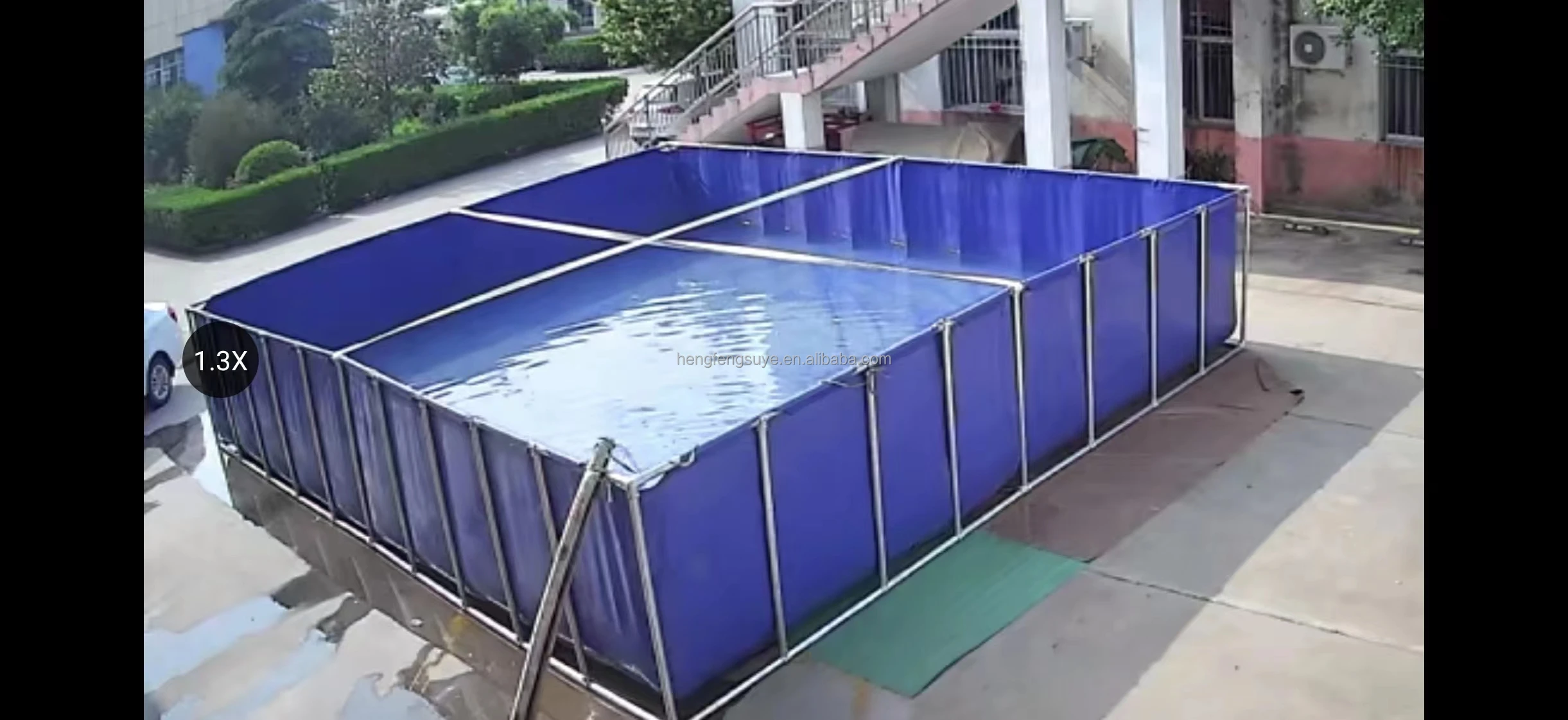 Rectangle PVC tarpaulin farming tank PVC canvas fish pond