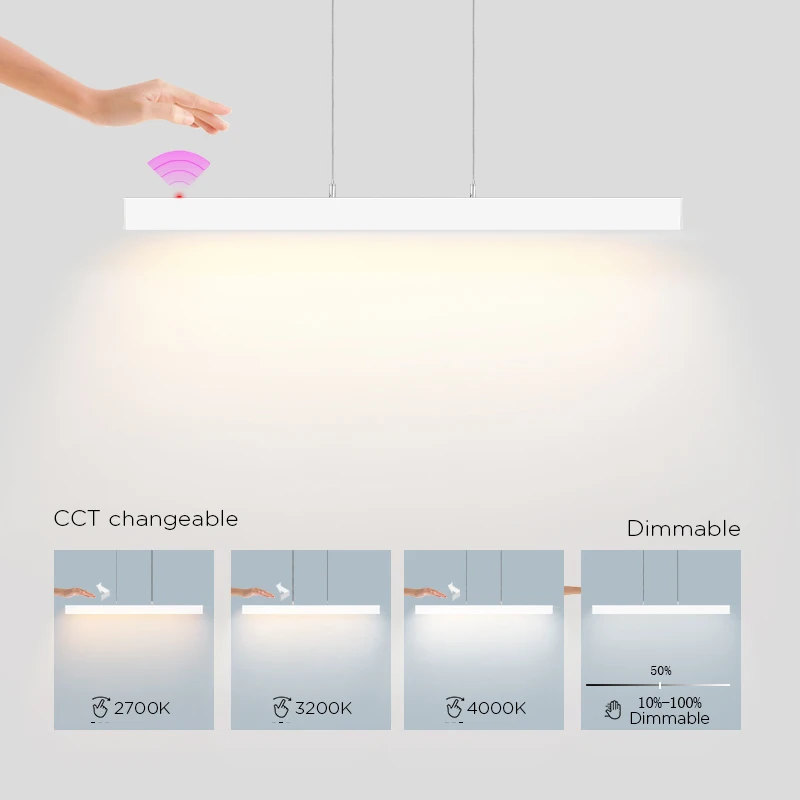  Умный светодиодный потолочный светильник TUYA Smart wifi хорошего качества нового дизайна 50 Вт Good quality new design Approved 50W Led Batten suspended Ceiling